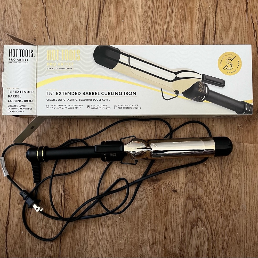 Hot Tools 1.25" Extended Barrel Curling Iron